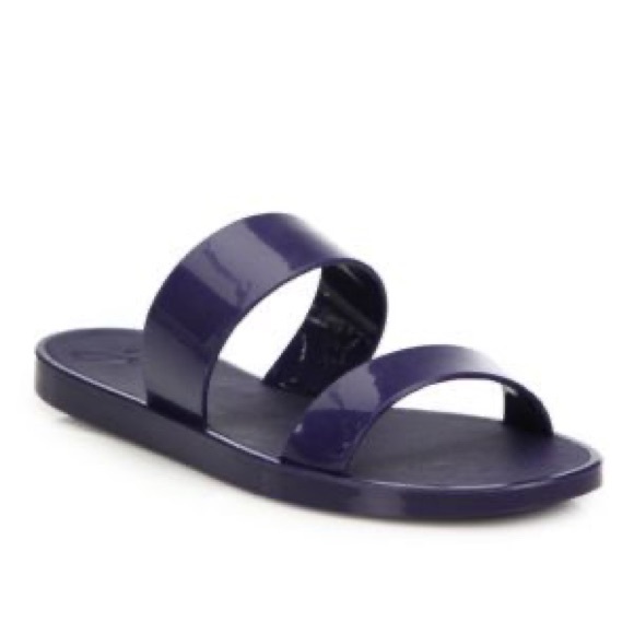 Joie Shoes - Joie Laila Navy Jelly Double Strap Sandal Slides